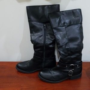 Xhilaration women's black size 8 riding boots